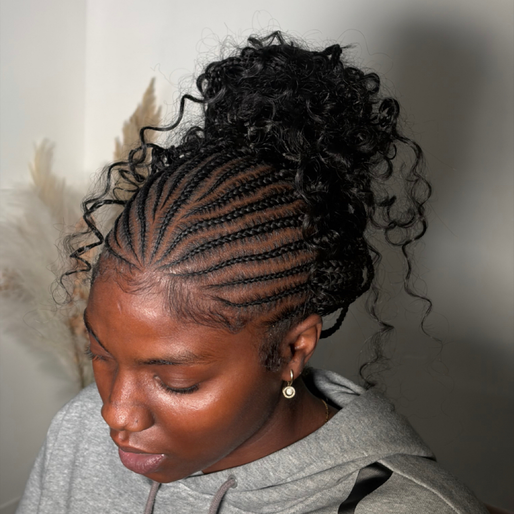 Simple Tribal Braids at Refined hair studio in Lexington, KY