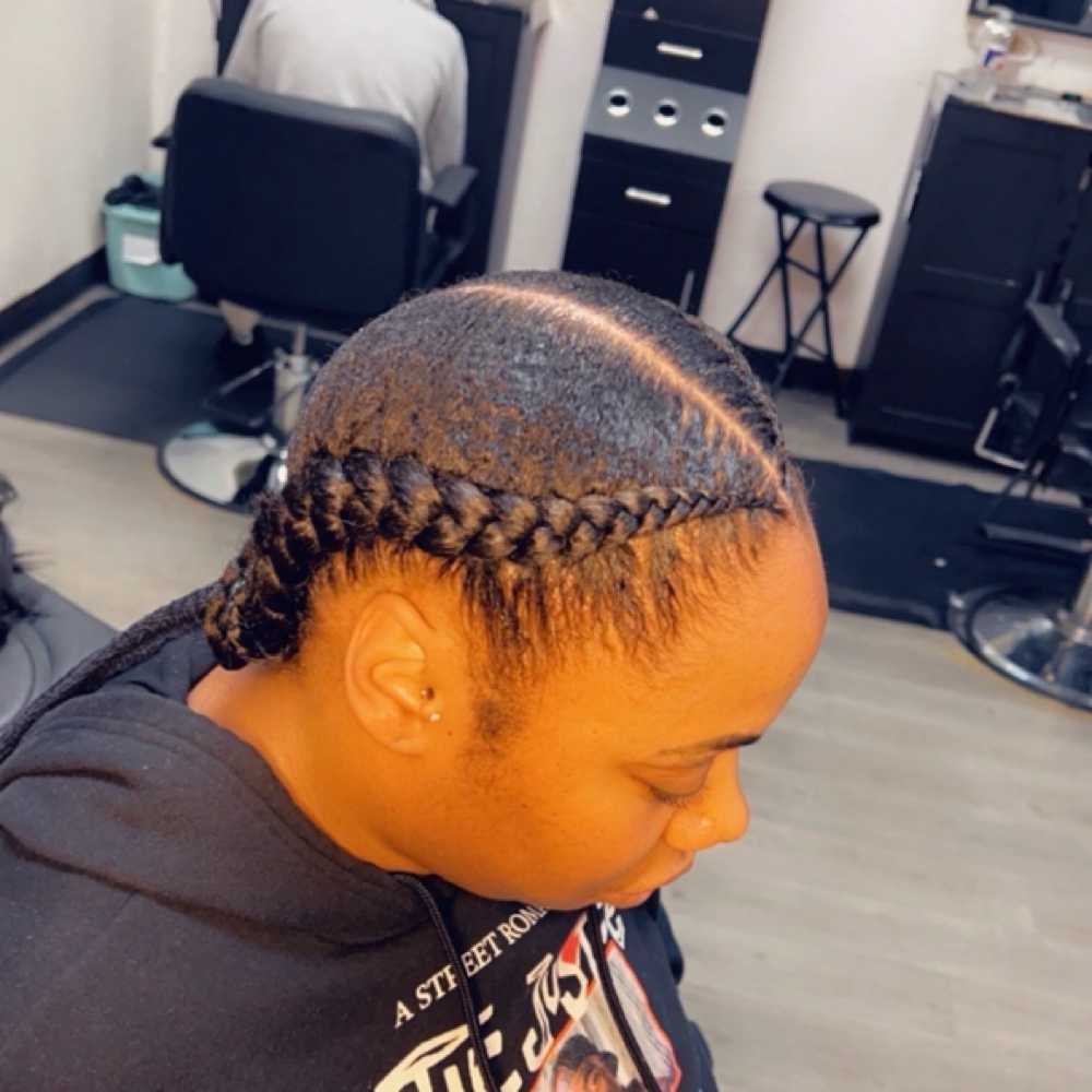 Two Braids Cornrow