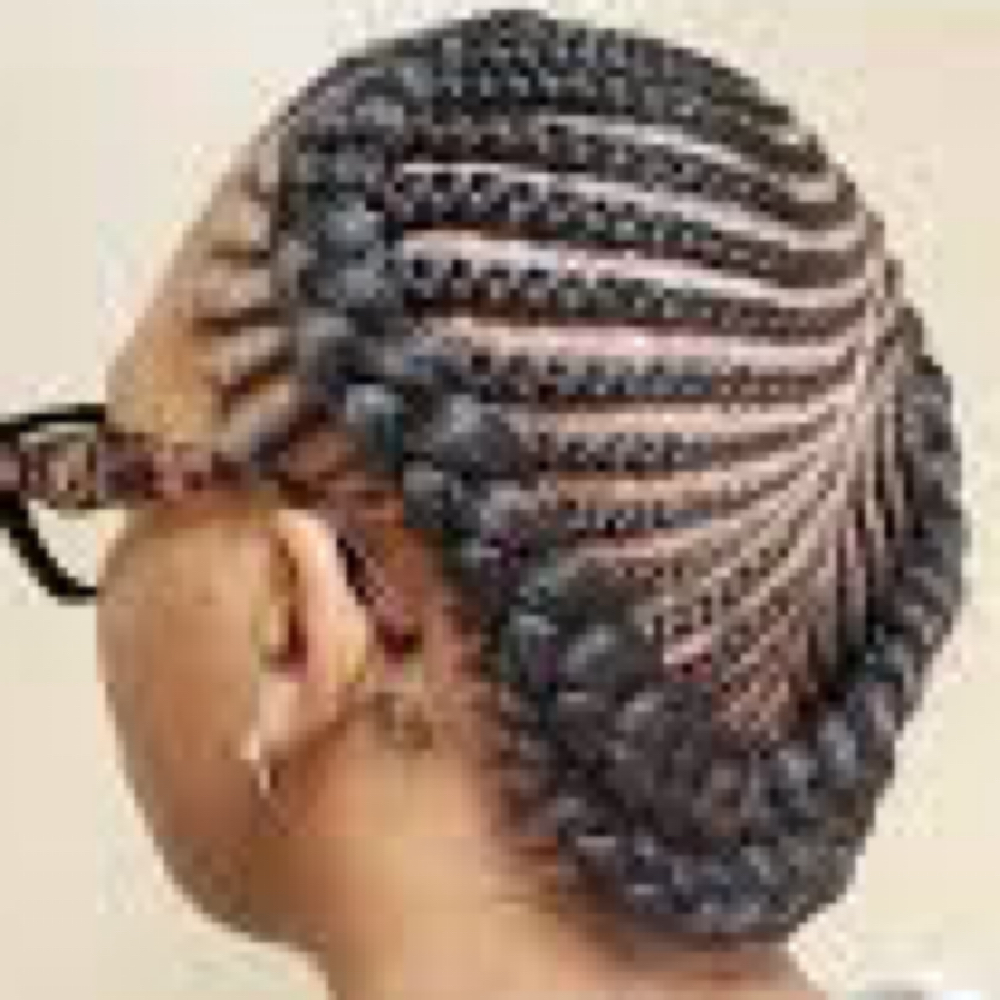 Cornrow Into Big Braids
