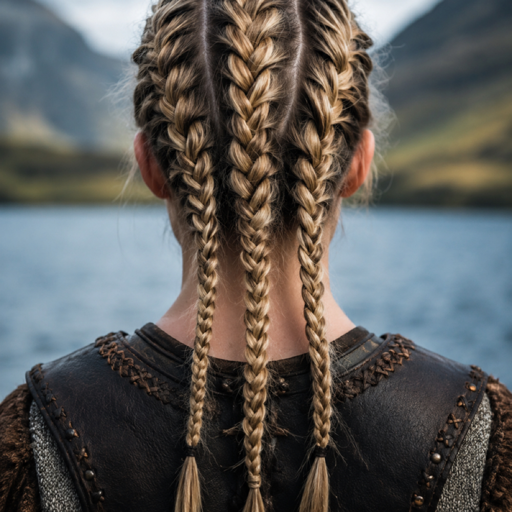 French braids at Fades and Flow by Nicole LLC in Mount Pleasant, WI