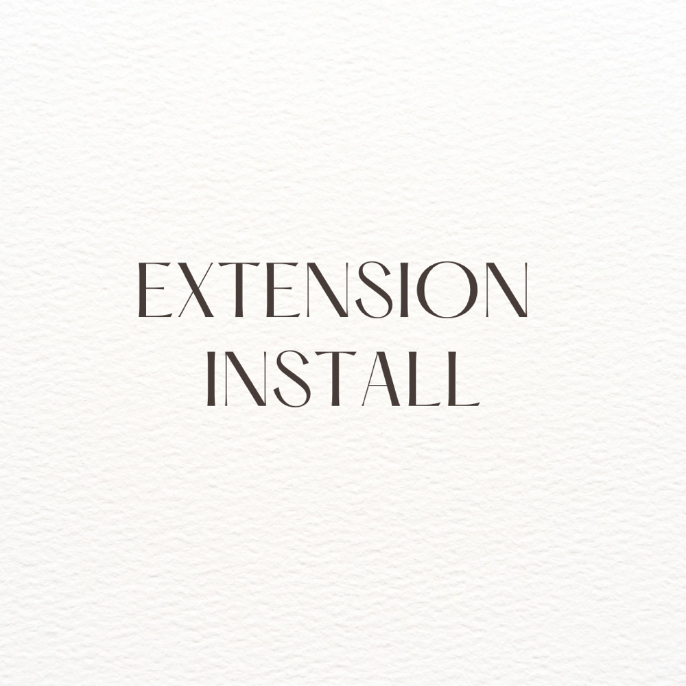 Extension Install