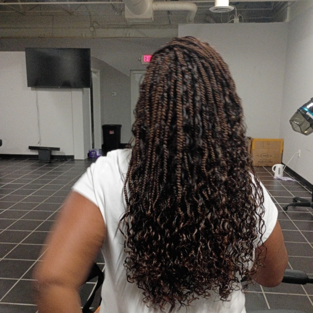 Boho Knotless at Ruphine Hair Braiding in Marietta, GA