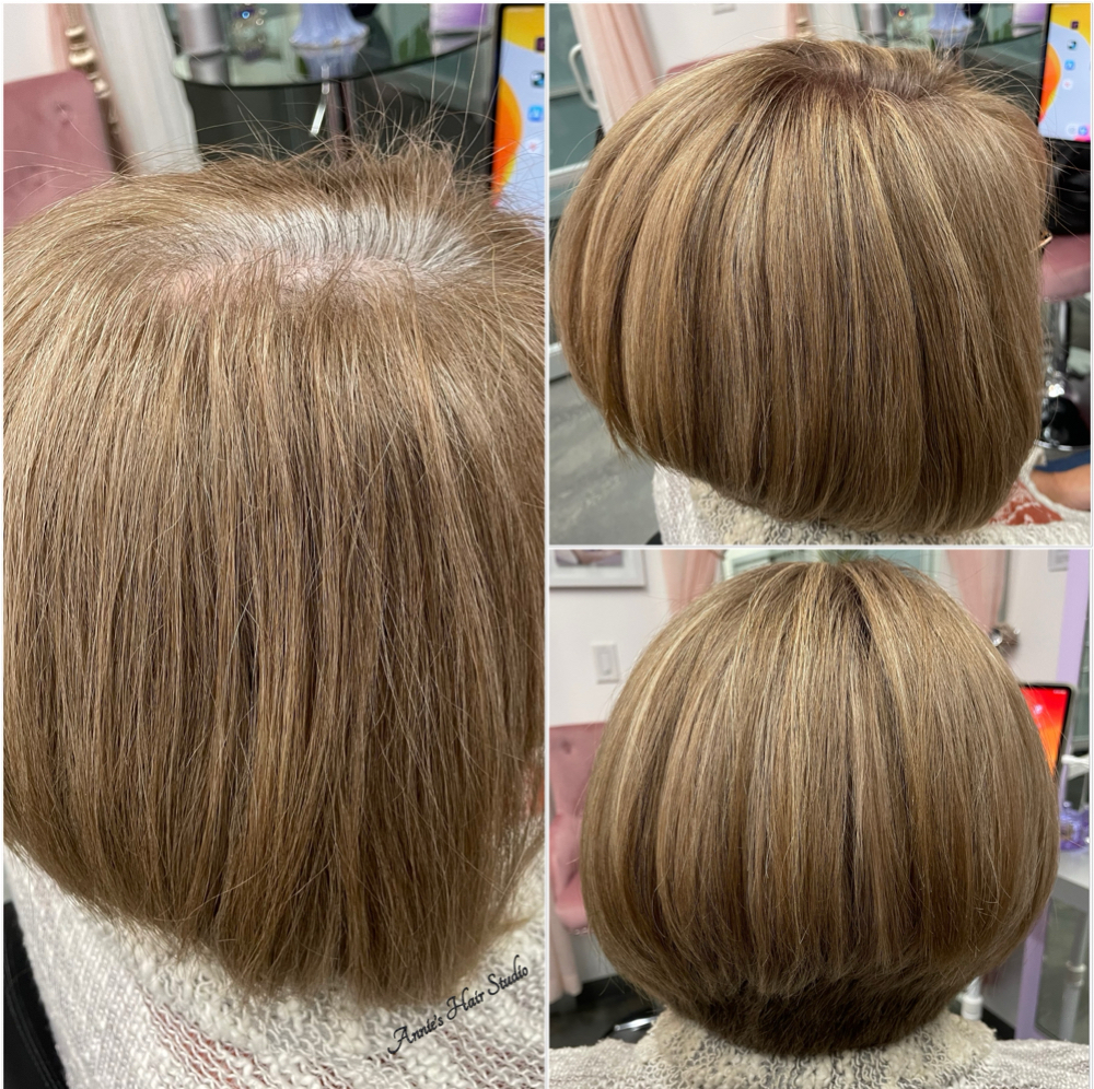 Base Color / Med Length at Annie's Hair Studio in 91016
