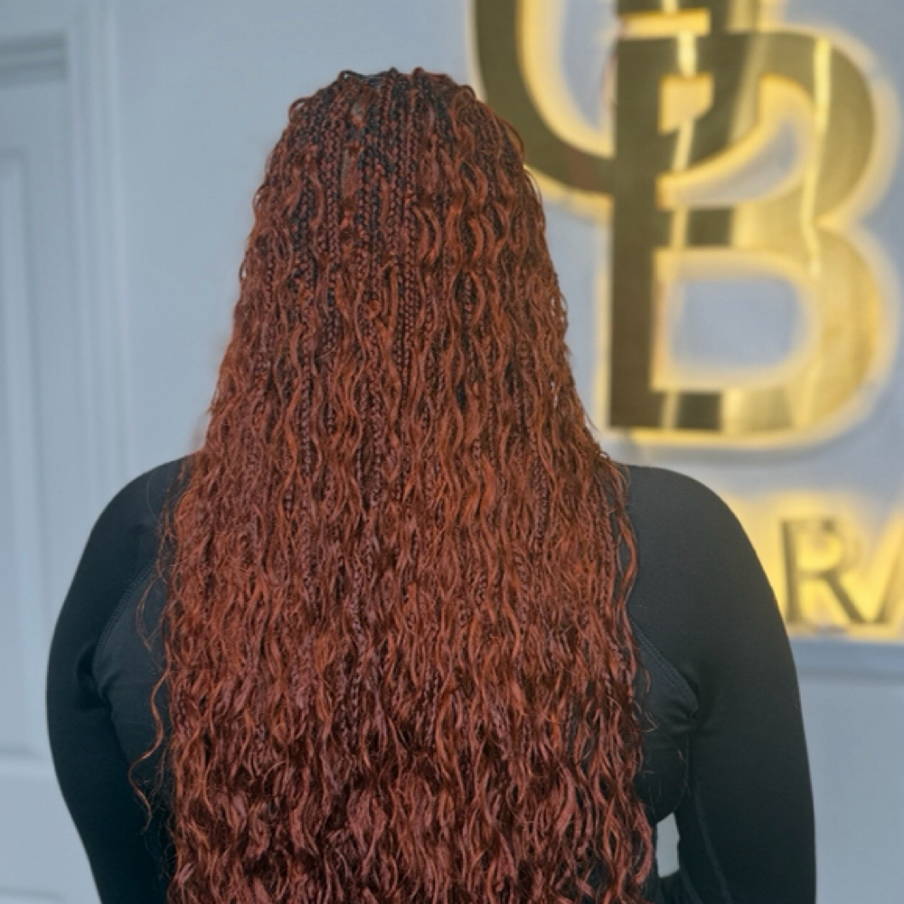 X/S Bohemian Knotless Braids at Glam Braids in Marietta, GA