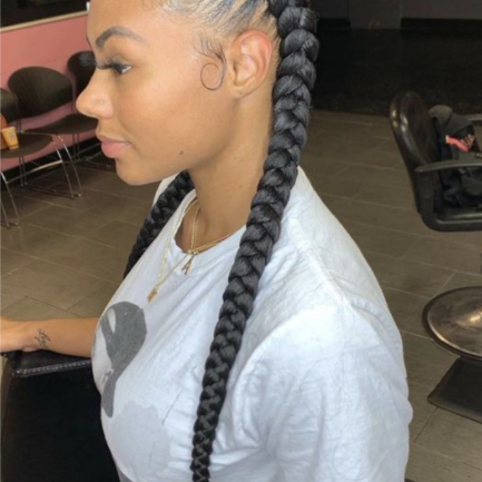 two feed-in stitch braids at Melissabraid in Chicago, IL