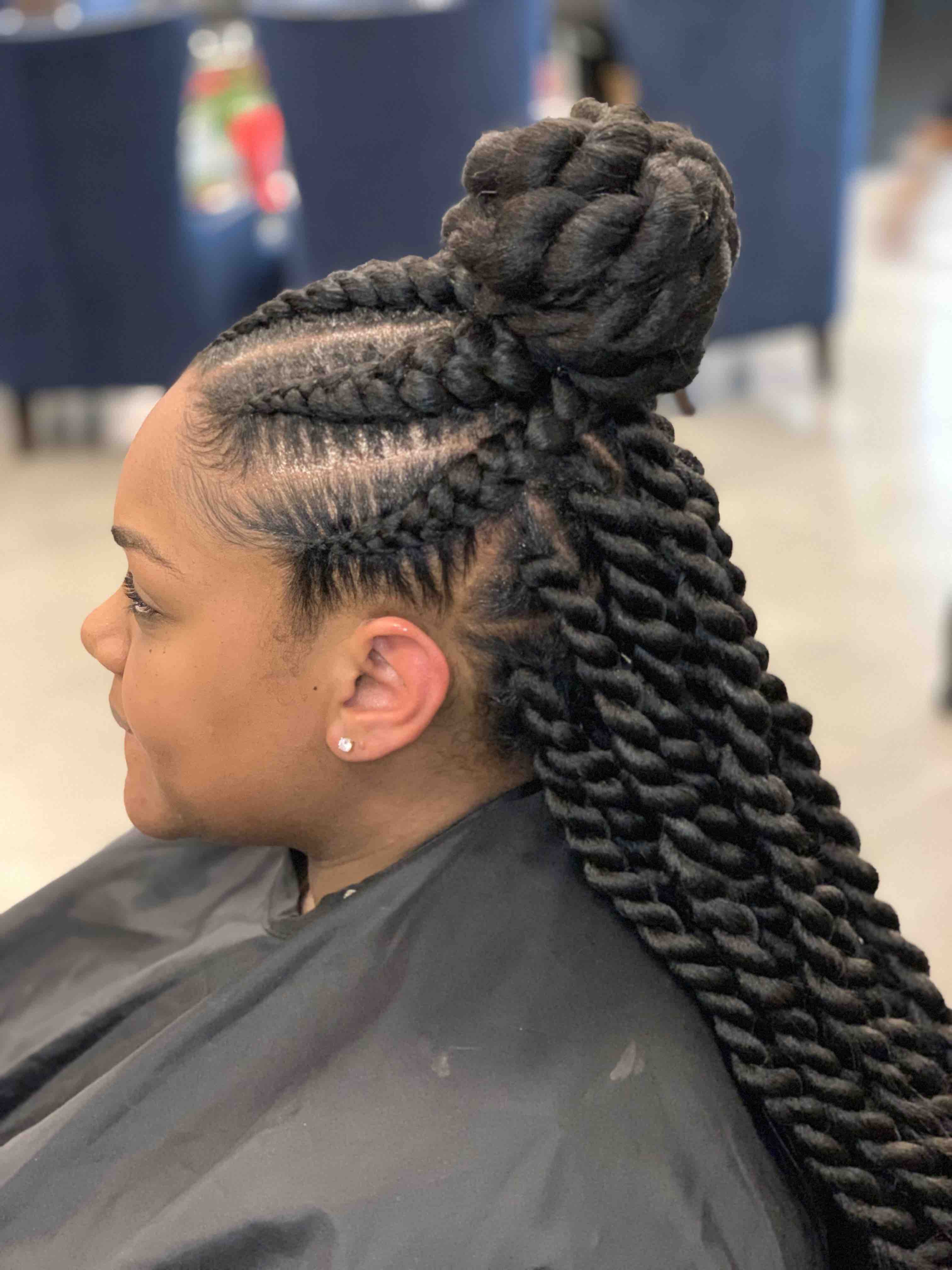 Feed In Braids w/ Twists (Lrg)