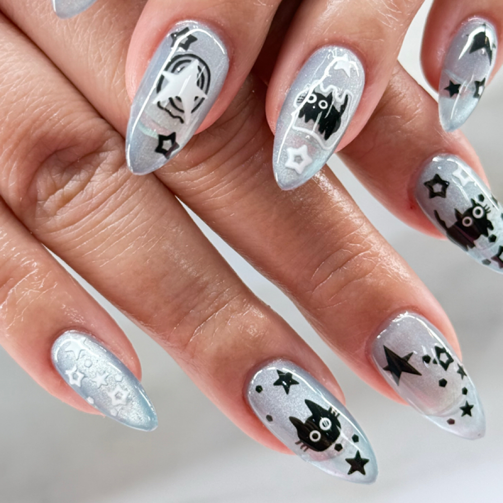 Structured Gel Mani W/stickers at Cherry Baum Nails in Saint Peters, MO