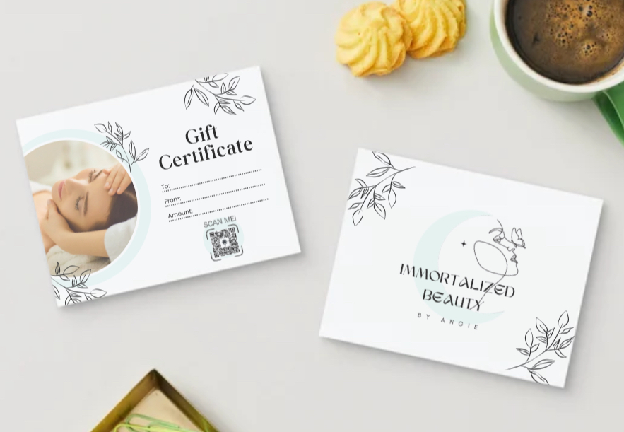 Immortalized Beauty Gift Cert.