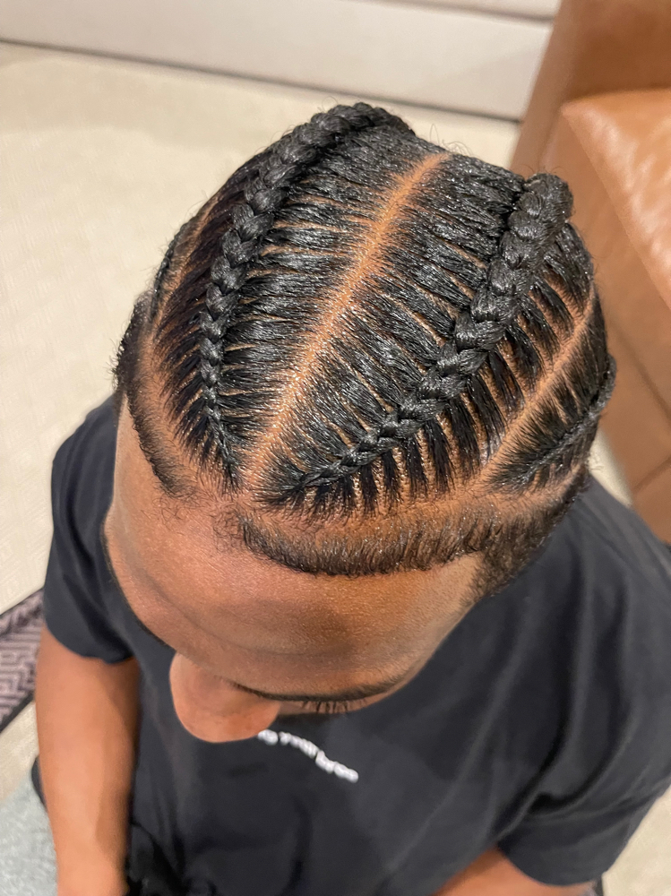 4 Simple Braids/ 4 Trensas simples at Braids By Aurora in Houston, TX