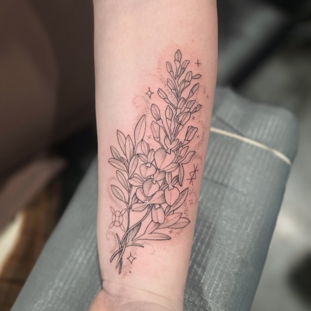 Black And Grey Large Tattoo at Gudeahn Art Tattoos in Englewood, CO