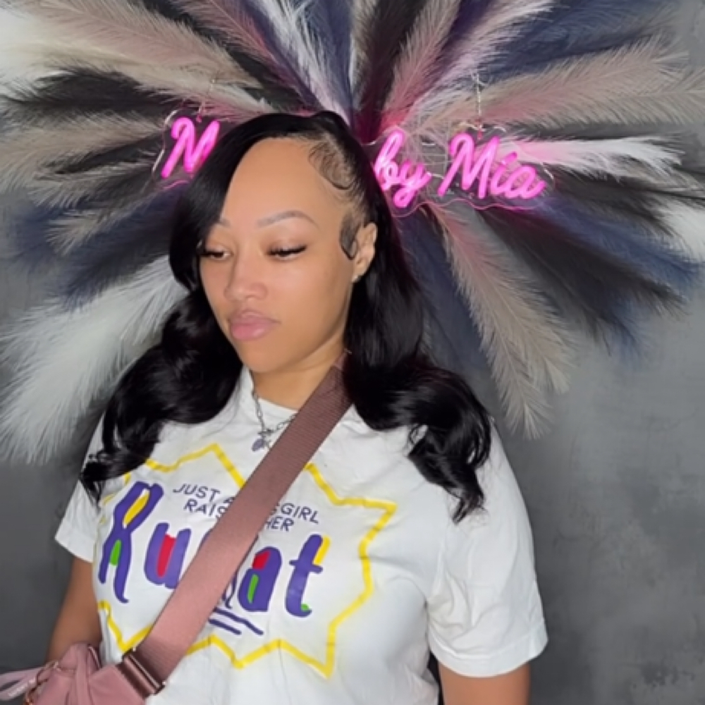 Half Ponytail Half Quickweave at Miracles by Mia in Phoenix, AZ