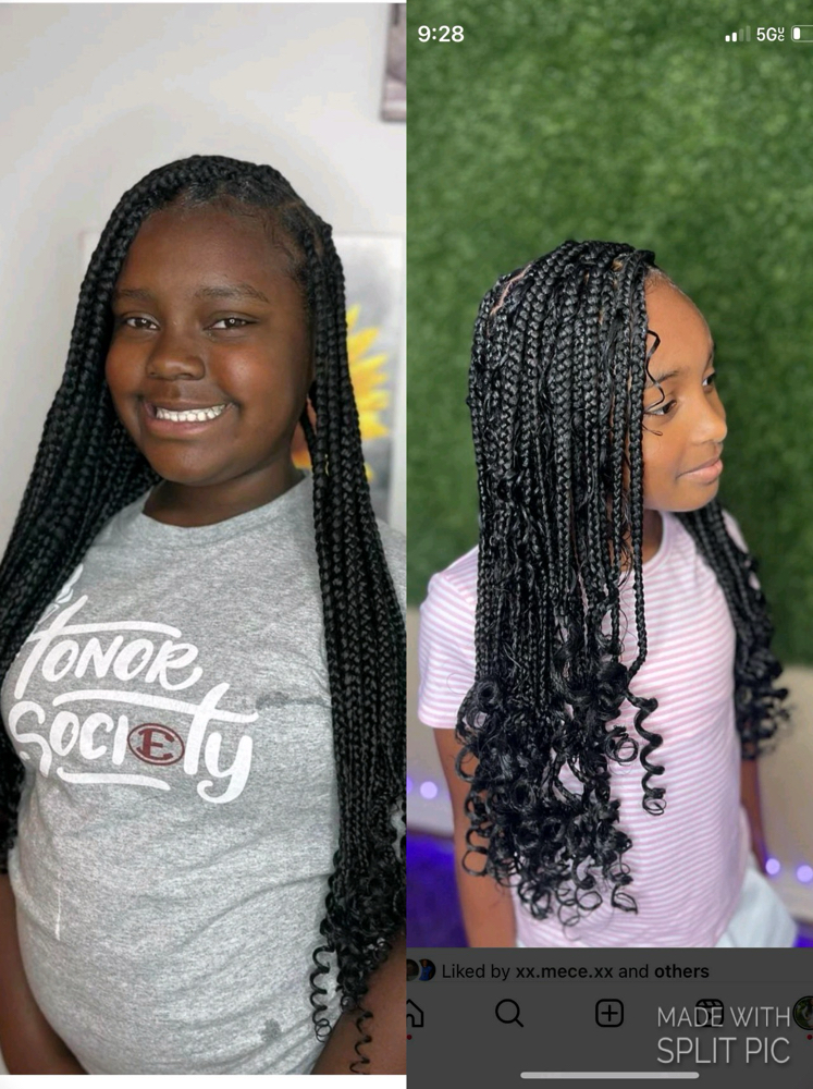 Kids Knotless Braids (medium)