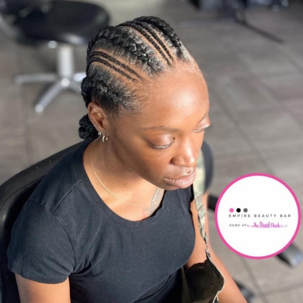 Feed-In Braids with Mini Braids at Empire Beauty Bar in Cincinnati, OH
