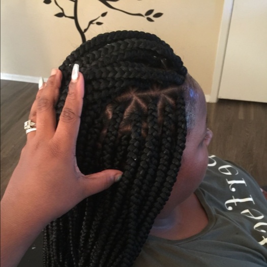 MEDIUM TRIANGLE BRAIDS at Favourite Hair Braiding in Cantonsville, MD