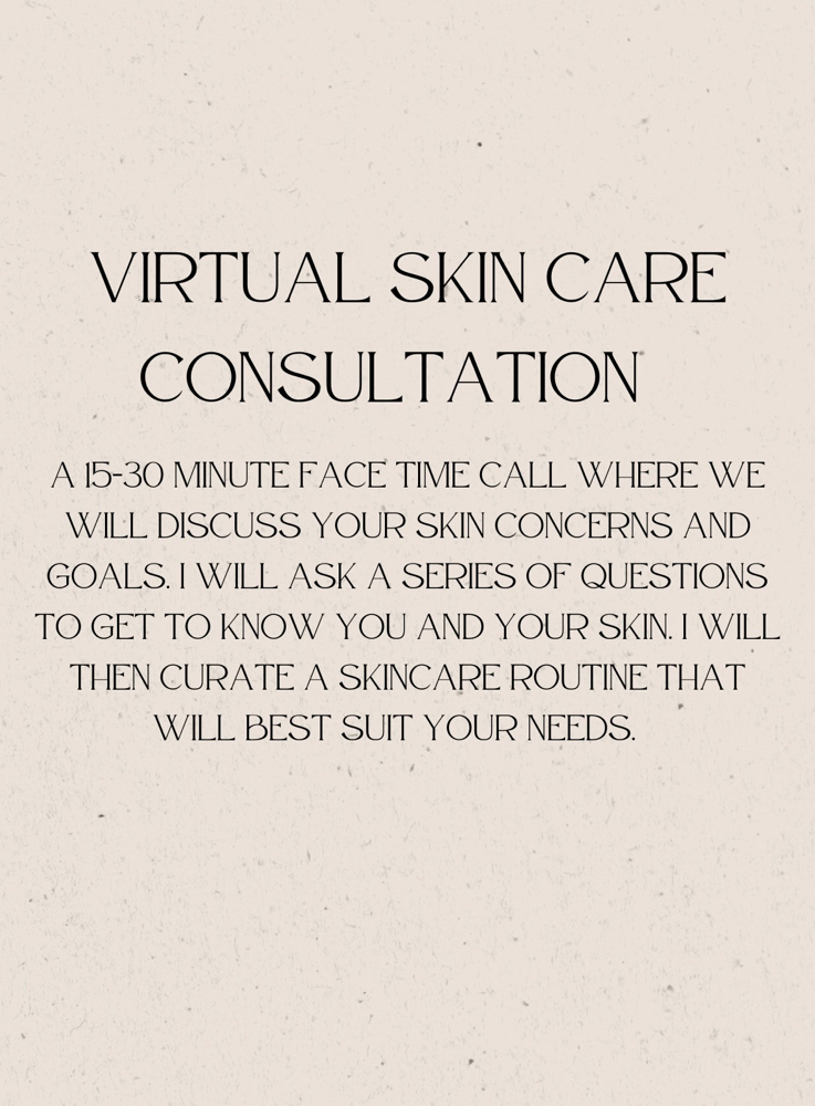 Virtual Skin Care Consultation