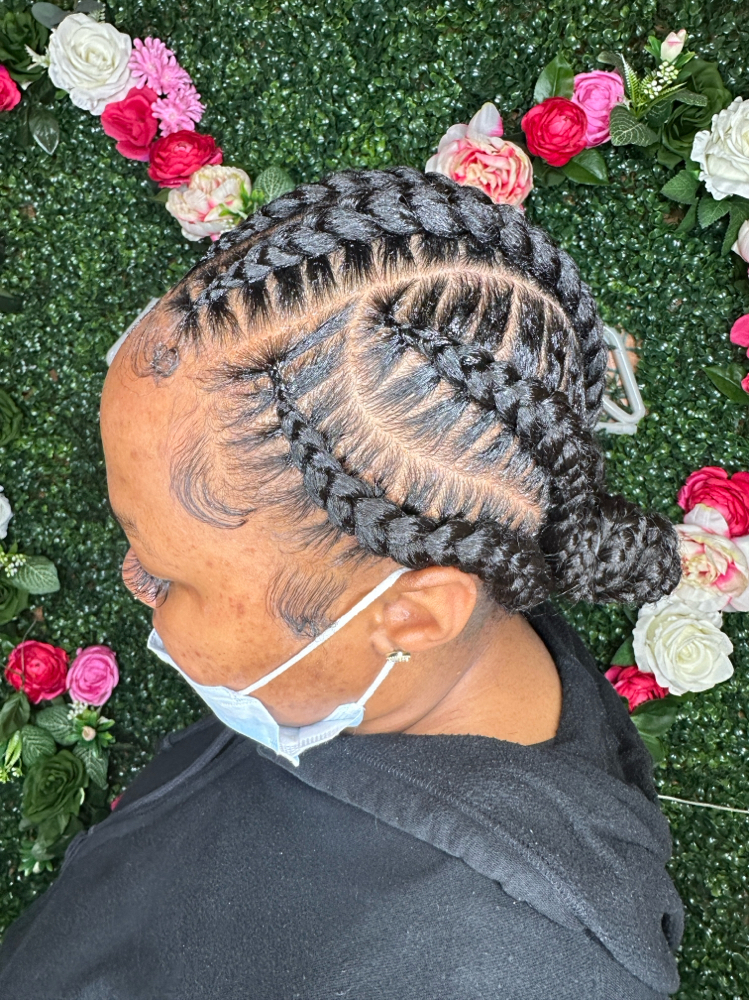 4-5 BRAIDS CORNROWS