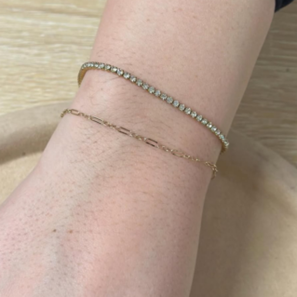 Gold Tennis Bracelet at Western Rose Salon in Dublin, PA