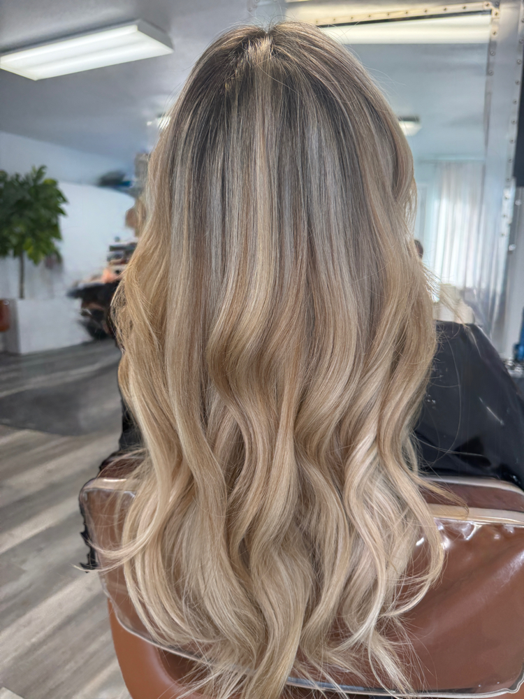 Balayage Blond Contour at Rumors Beauty in Visalia, CA