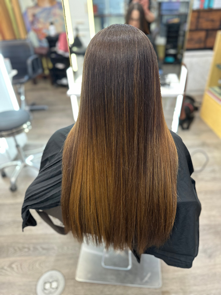 Double Process Hair Coloring at Ecco Beauty Hair Salon in Boston, MA