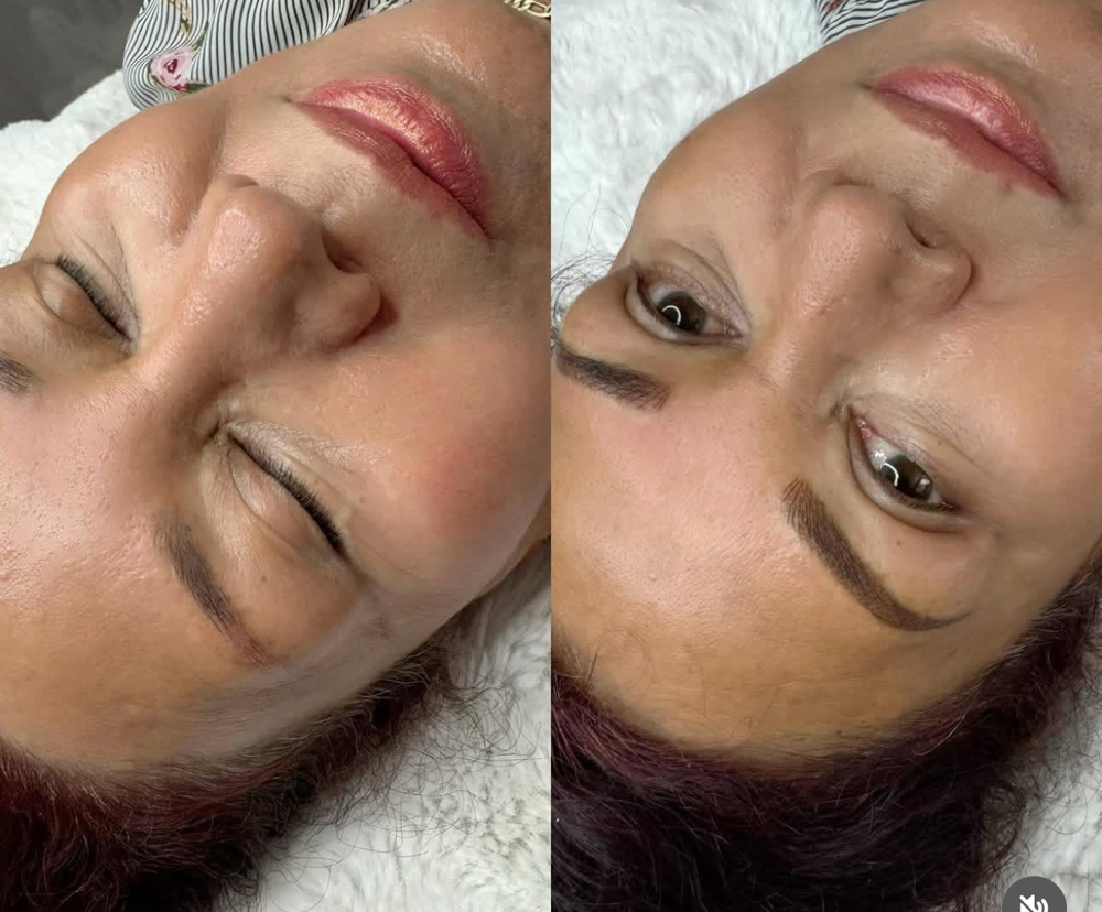 Combo brow tattoo
