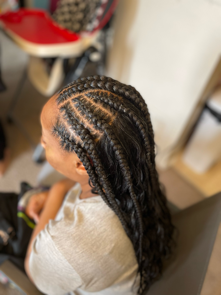 Sew In With Feed In Braids