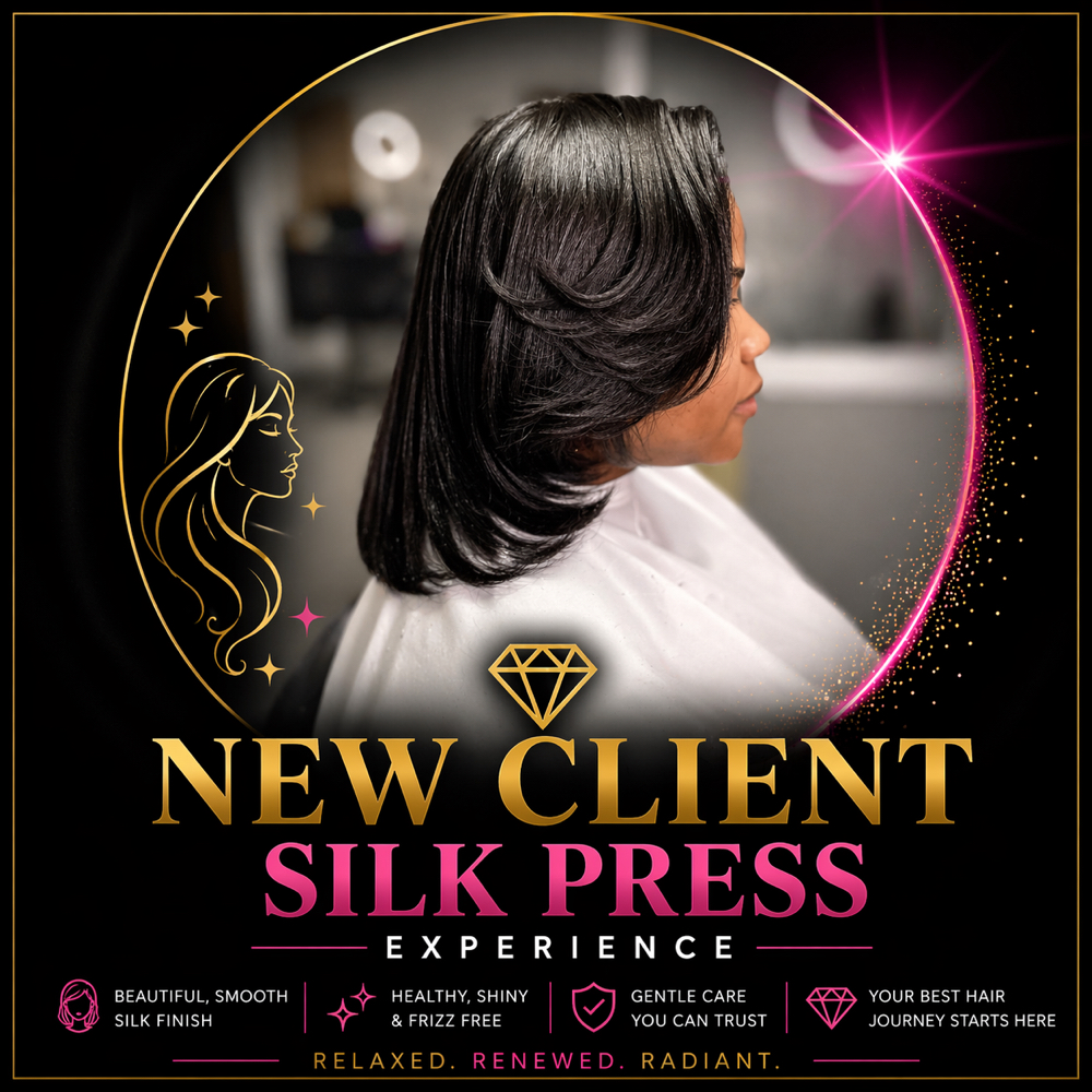 New Client Silk Press Experience at Boss Savage Beauty in Muskegon Hts, MI