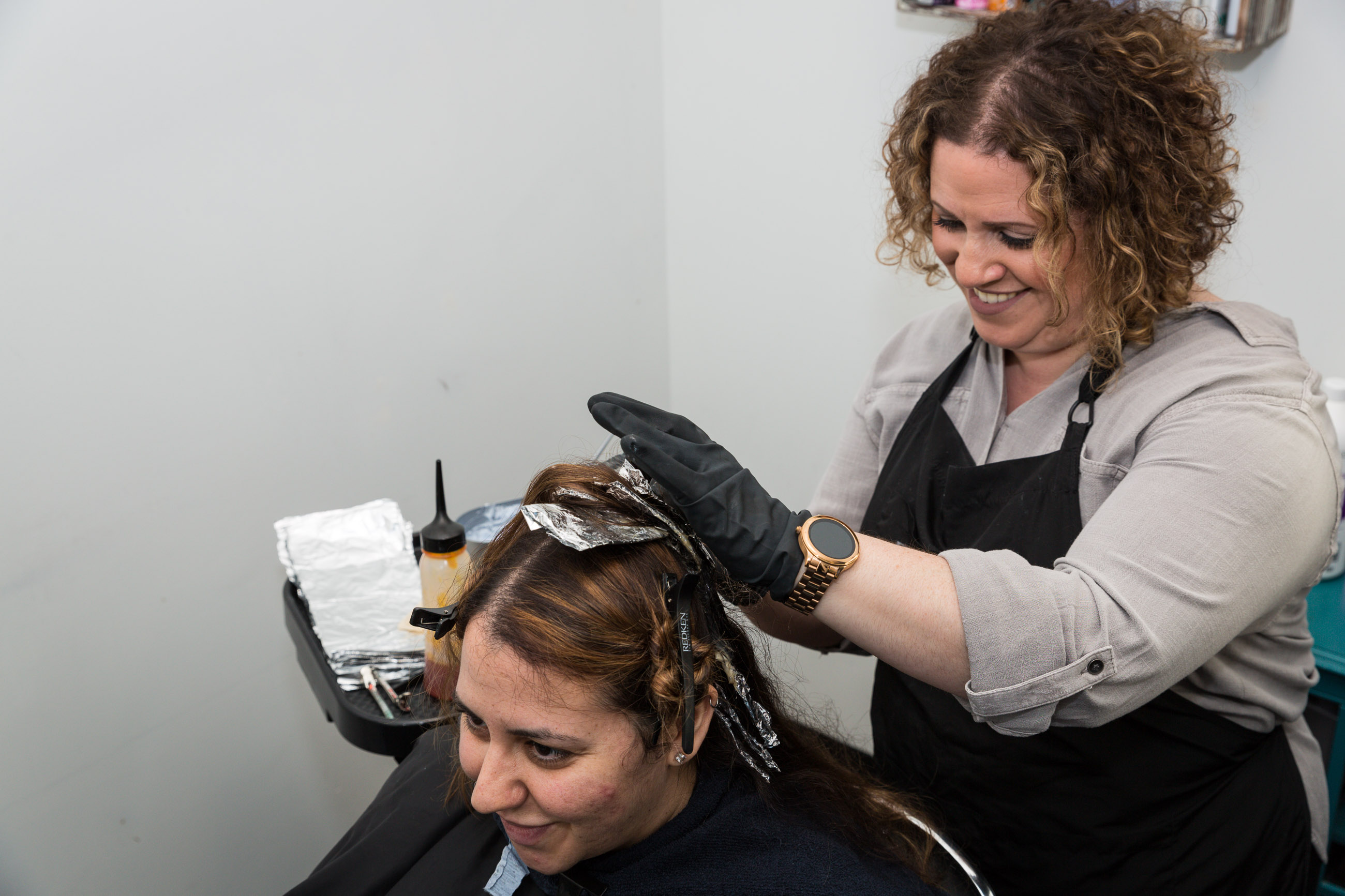Consultation at Angela Marie Hair Salon & Makeup Artistry in East Meadow, NY