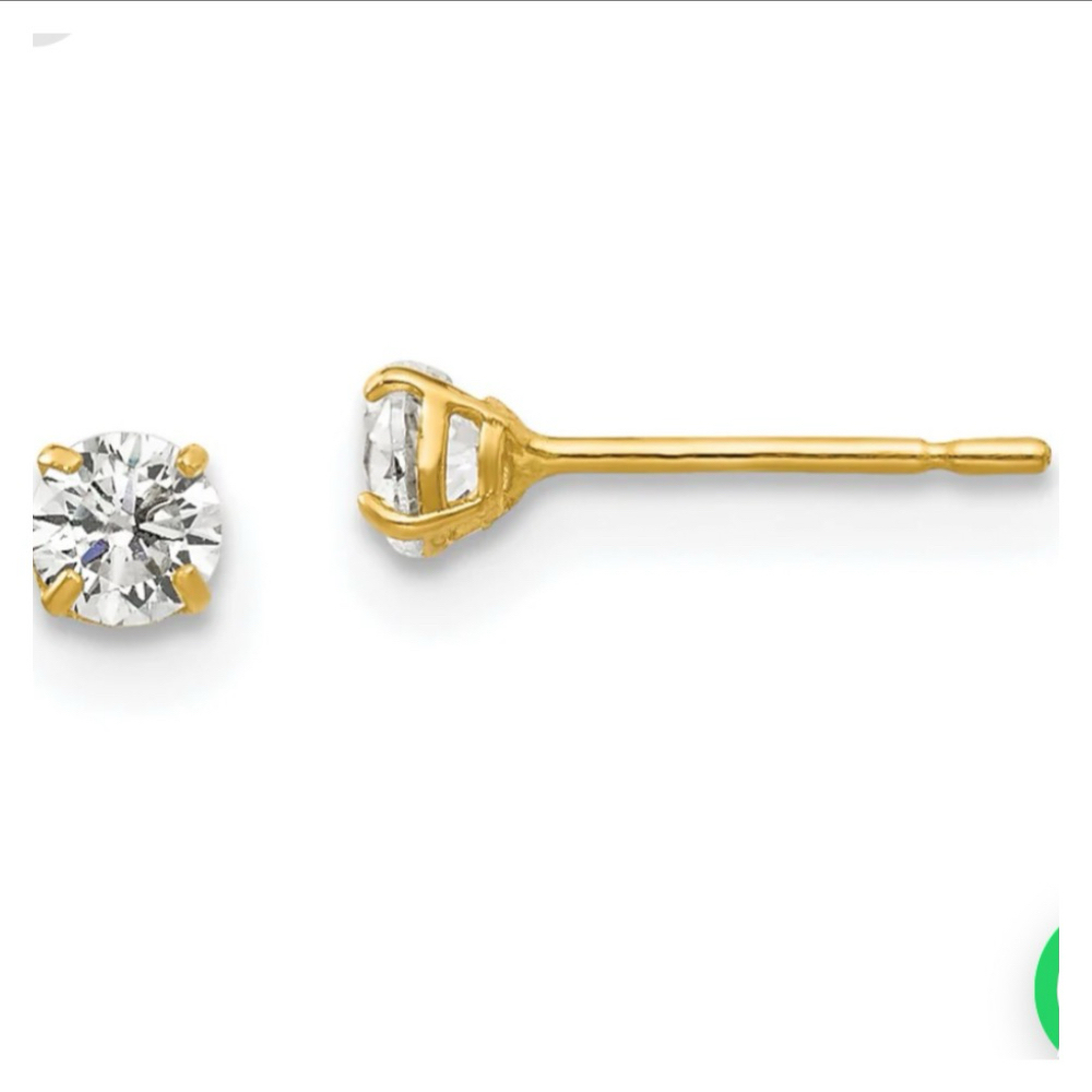 3mm CZ Tiffany 14k Yellow Gold at Airbella in Columbus, OH