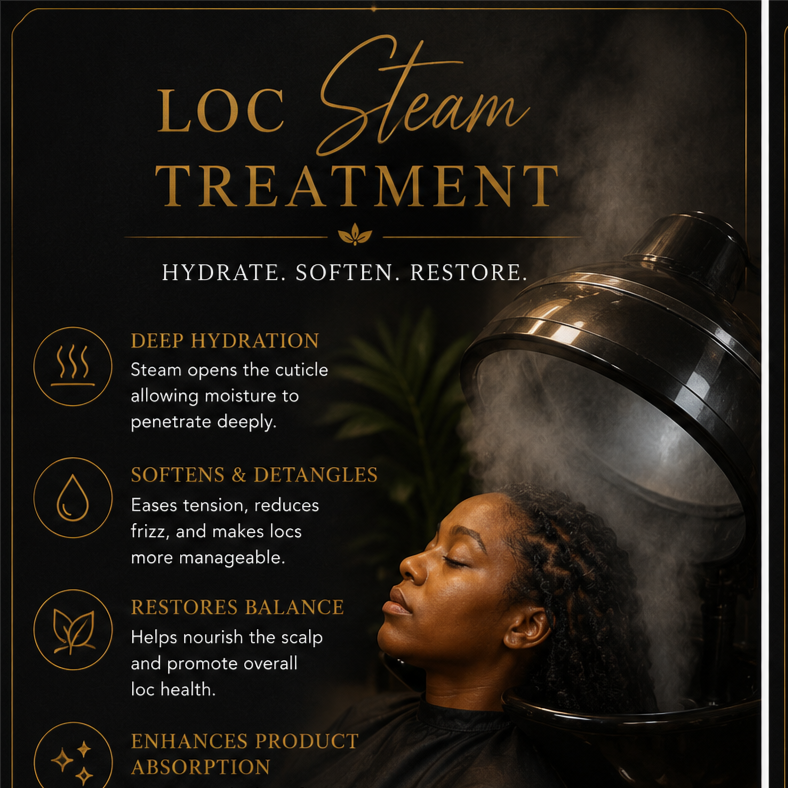 Loc Steam Treatment at Legacy Roots & Crown in Richardson, TX