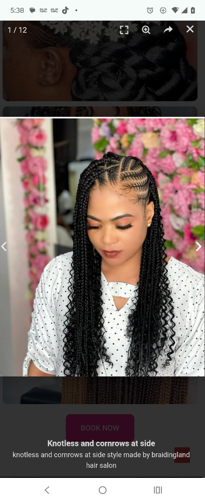 Half Braid /Half Conrow / Boho at Vicky's Hairbraiding in Frederick, MD