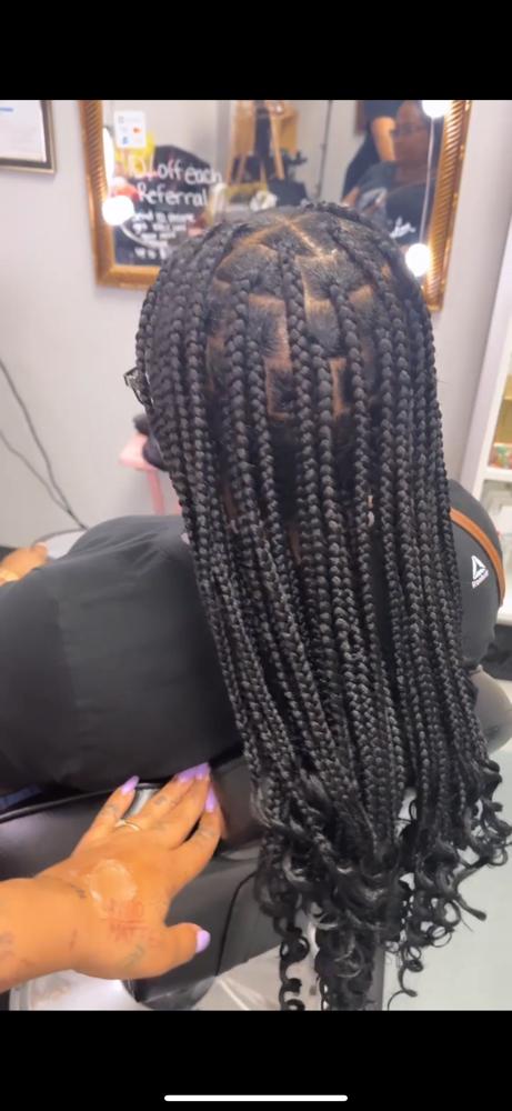 Faux Large Knotless Braids