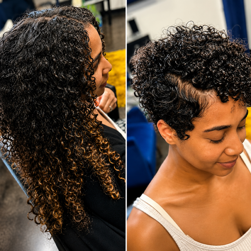 Regular Short Style Cut  Only at Rhonda's Diamond Dust Beauty Lounge in Temecula, CA