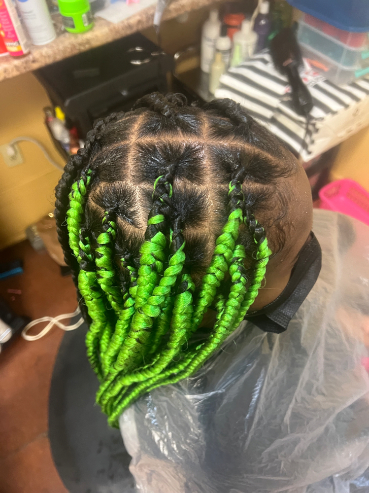 Box Braids  Extentions ( Knotless)