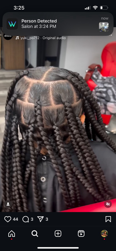 Large Knotless Braids