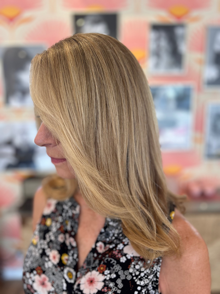 Color, Partial Highlight And Haircut