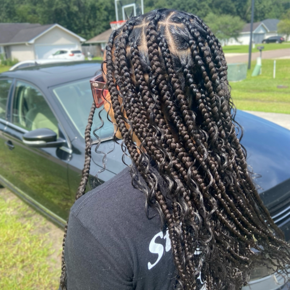 Large Knotless/ Boho at XXI Shēk Hair Co. in Kingsland, GA
