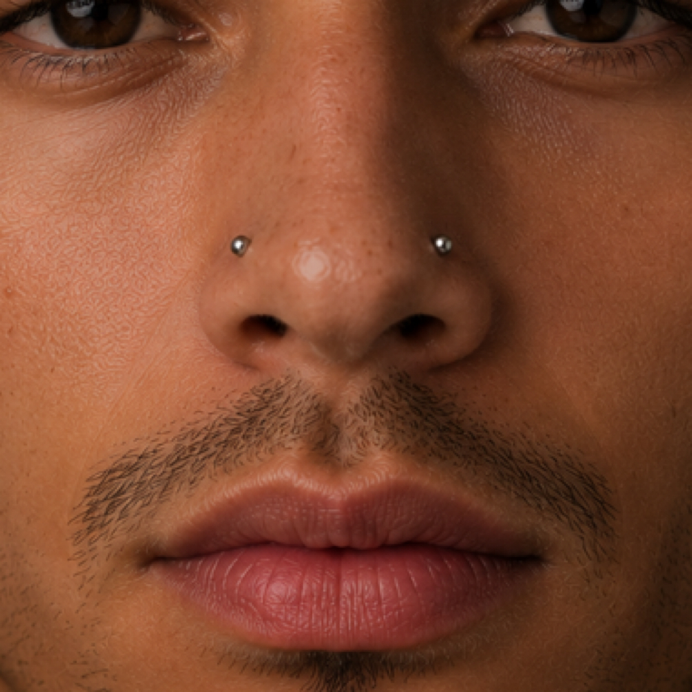 Nostril Double at Piercing Poli’s in El Paso, TX