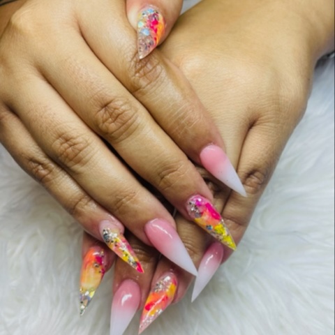 Ombre Medium Full Set at Pretty N Polished Nails by Mi Mi in Suffolk, VA