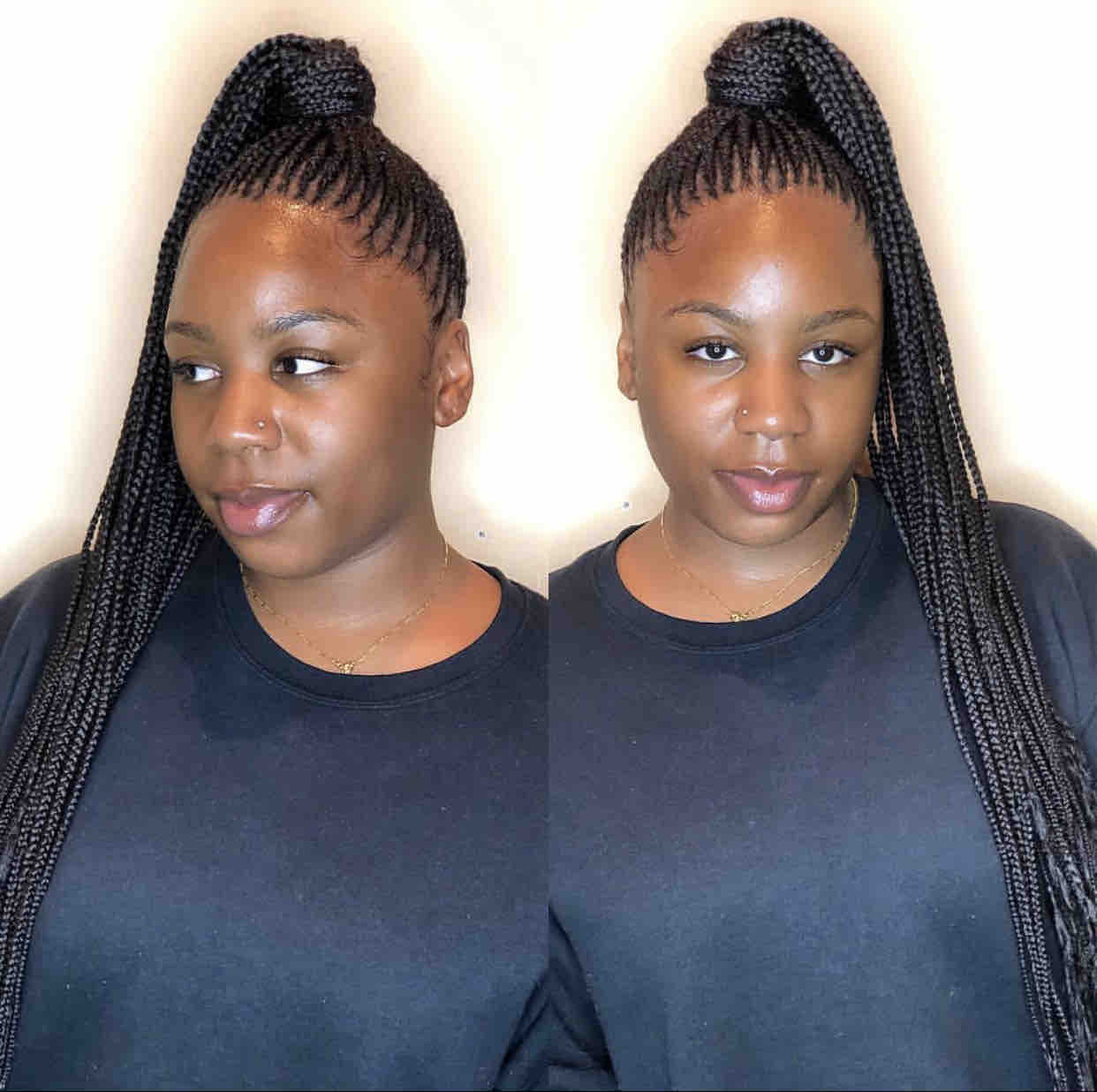 Small Braids Into A Ponytail