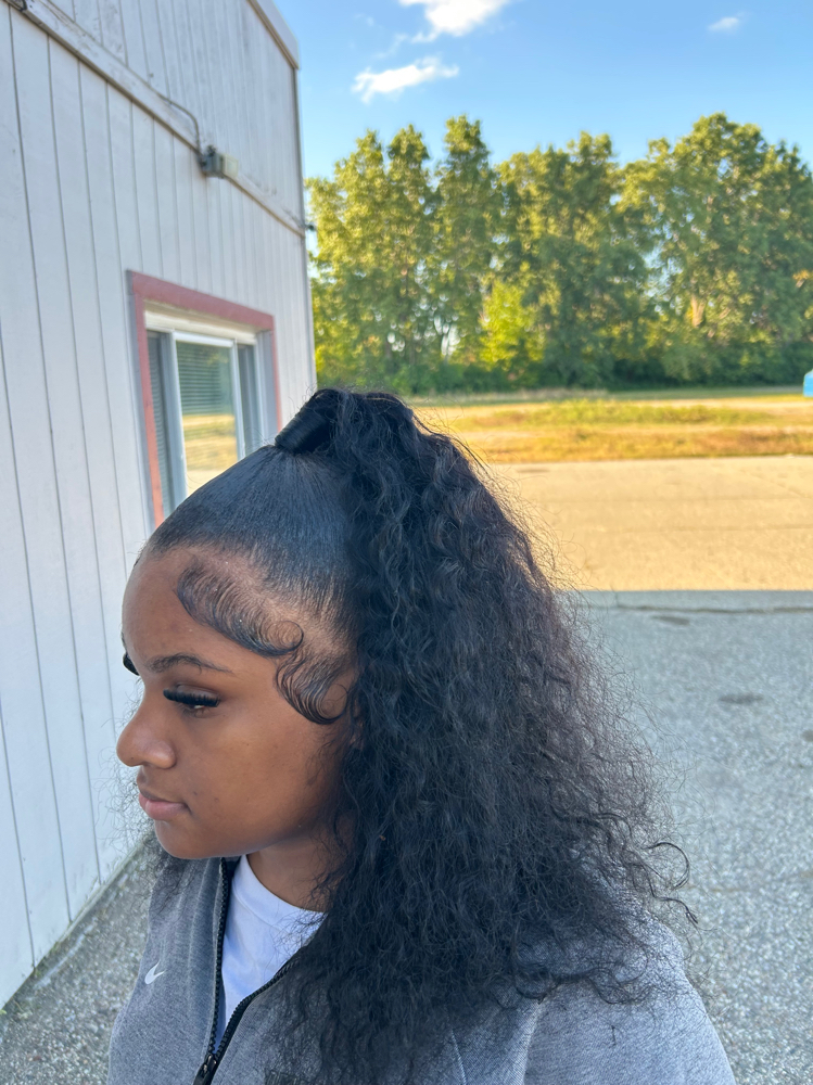 Half Up Half Down at The Hairapist Experience in Mount morris, MI