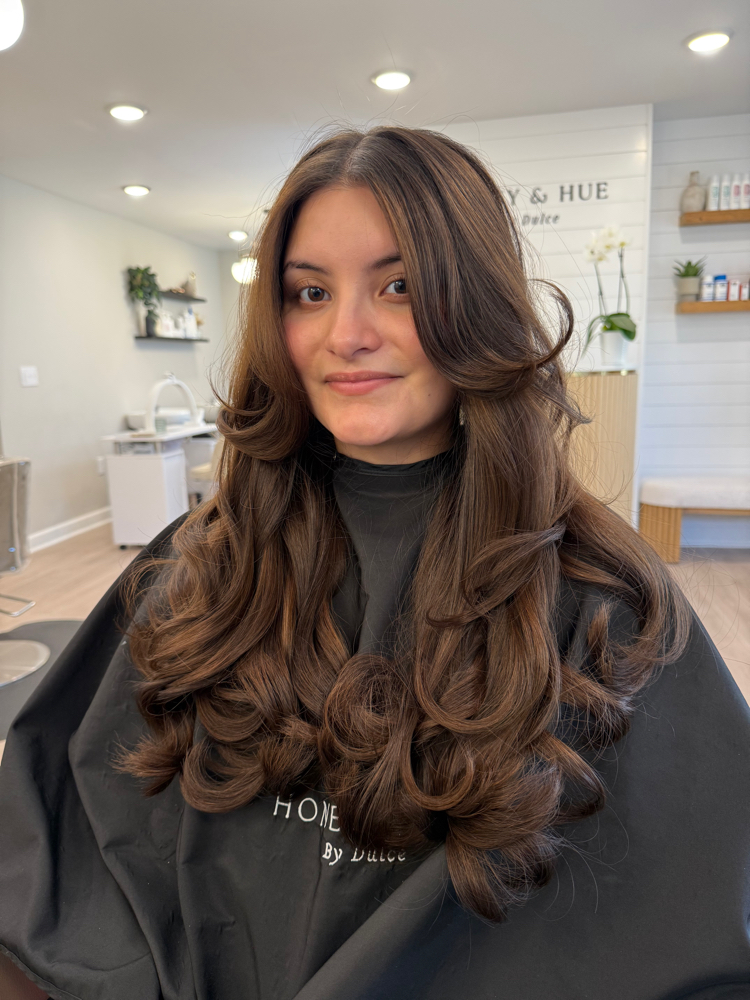 Blowout Long| Secado Pelo Largo at Honey & Hue By Dulce in Winston Salem, NC