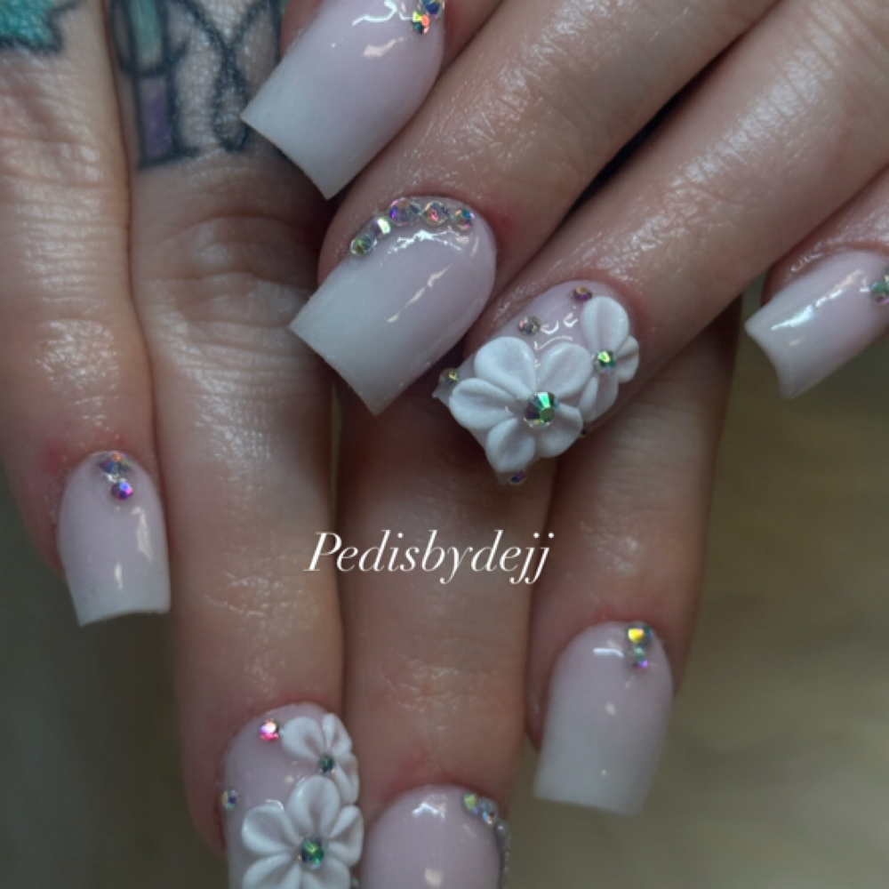 Ombre Nails Add On at Tips&Clips Hair&Nails in lincoln park, MI