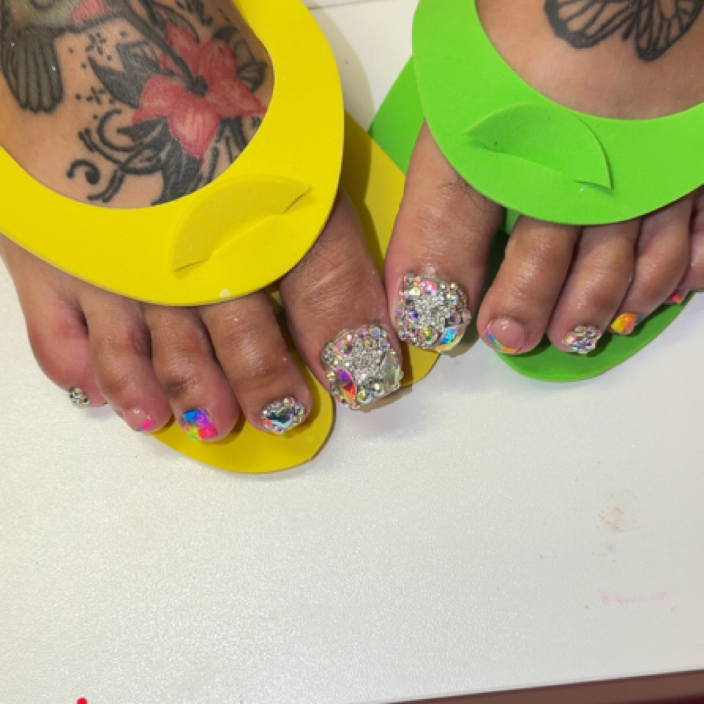 The Matching Moment Pedi at Jazzyliciouz Nailz in Baltimore, MD
