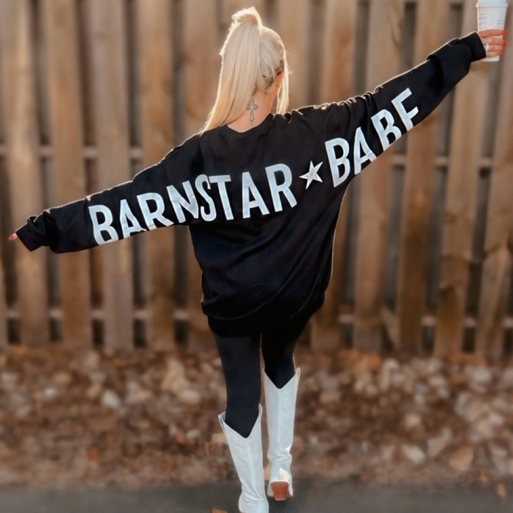 Barnstar Babe Sweatshirt at Barnstar Aesthetics in Mocksville, NC