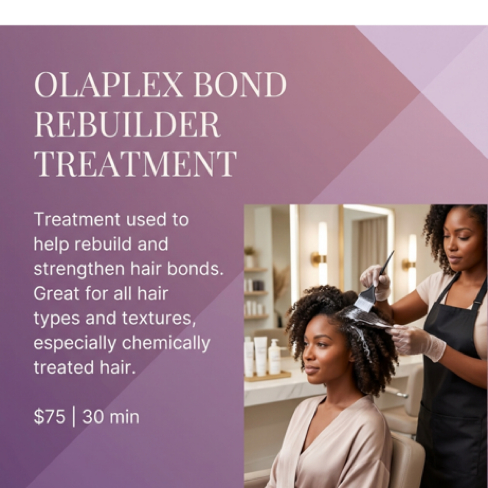 Olaplex Bond Rebuilder Treatment at Hair by J’Rena’ in Lawrenceville, GA