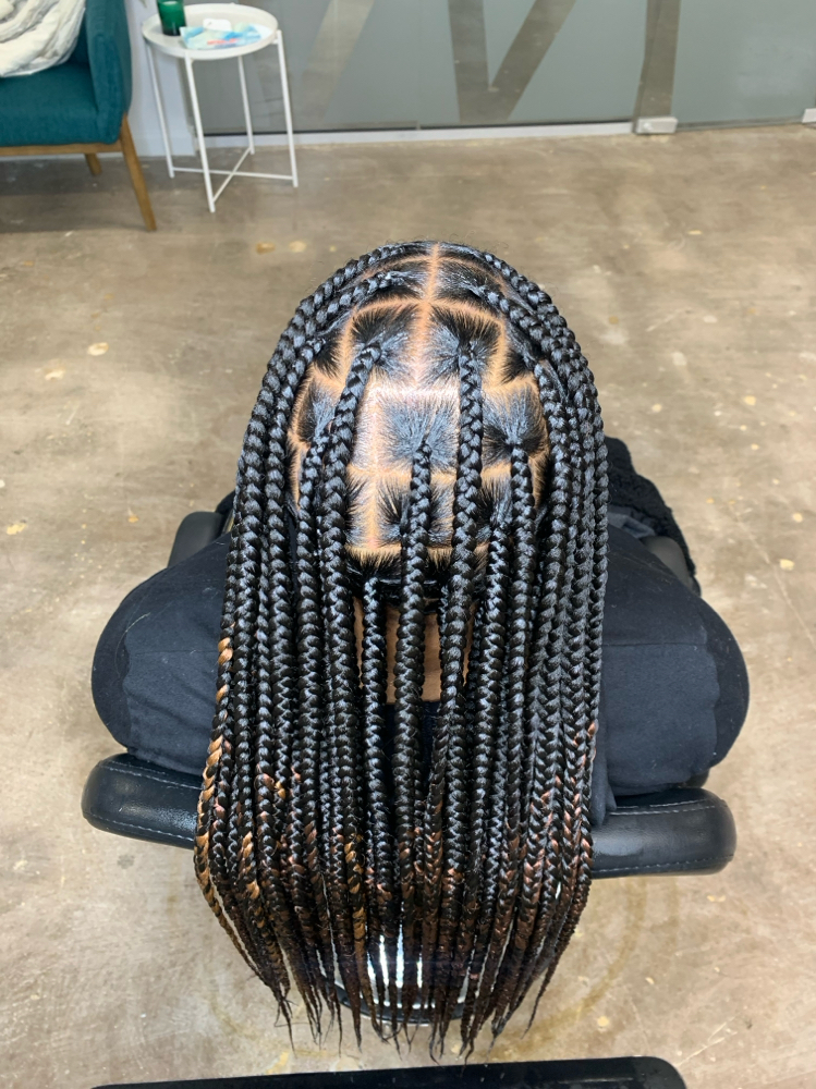 Large Knotless Braids at HairTechNiquee in Dallas, TX