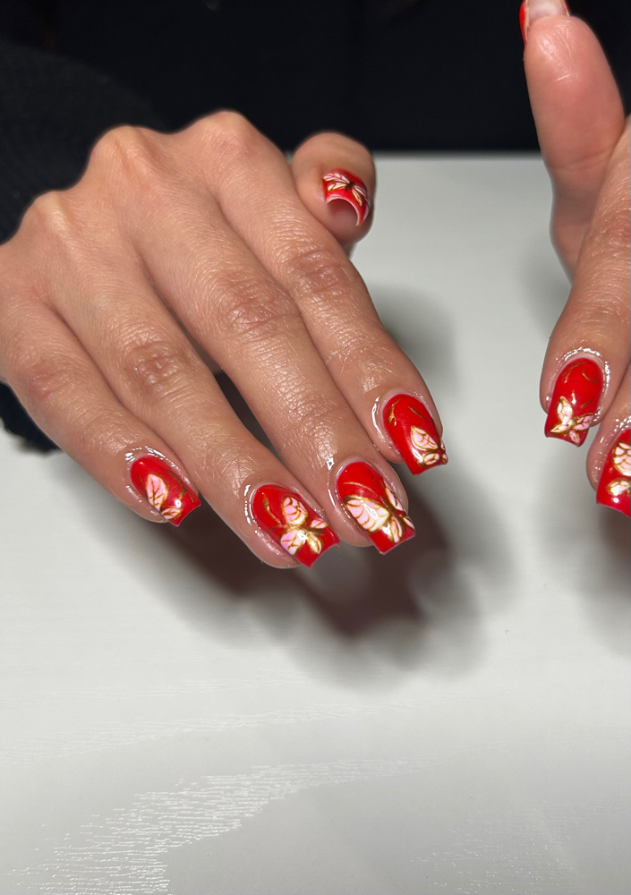 Gel Builder With Design Or Charms