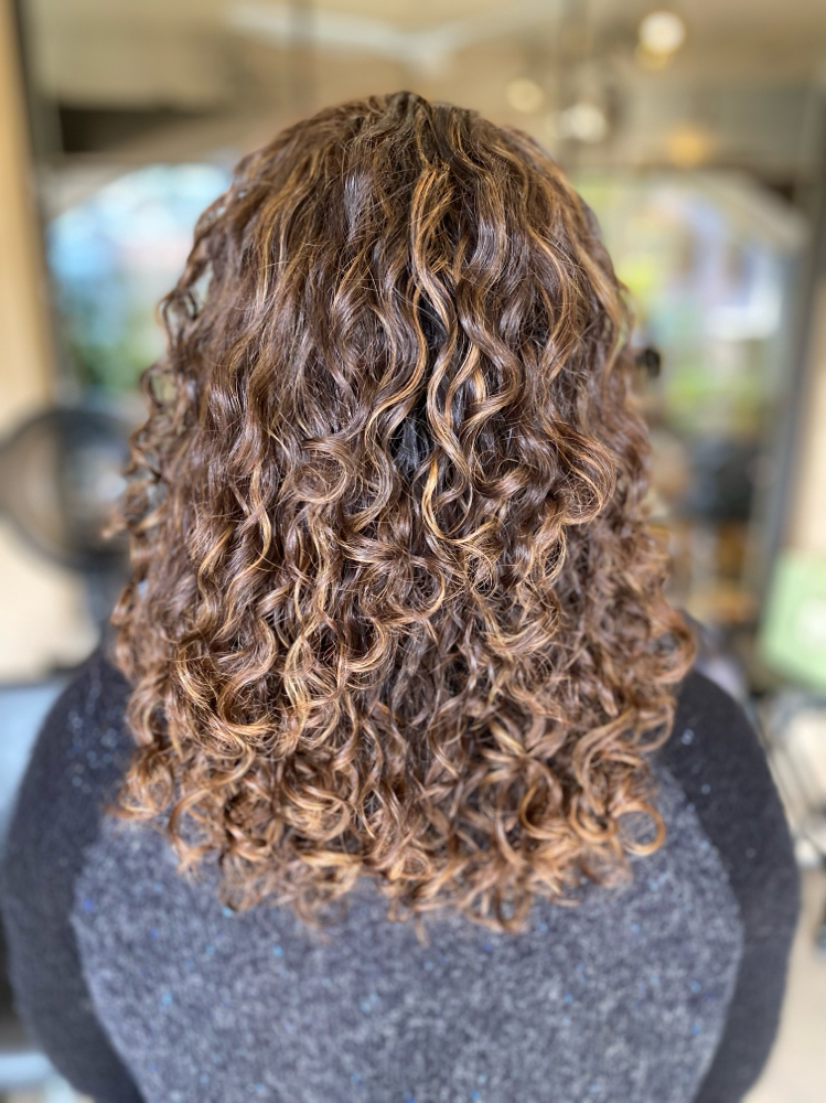 Root Color/ Curl X Curl Cut / Style