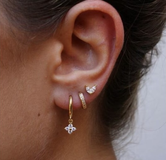 Ear Piercing (Triple) inc. Titanium Jewelry