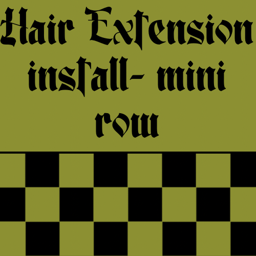 Hair Extensions Install- Mini Row